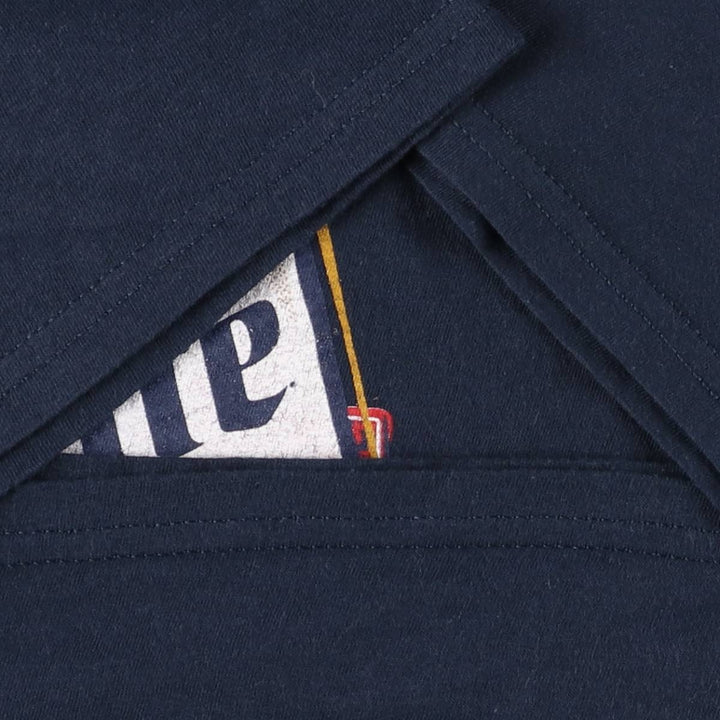 DIST RICT MILLER LITE BEER Miller Lite Beer Advertising T-Shirt Men's XL cotton navy blue type Vintage Second Hand