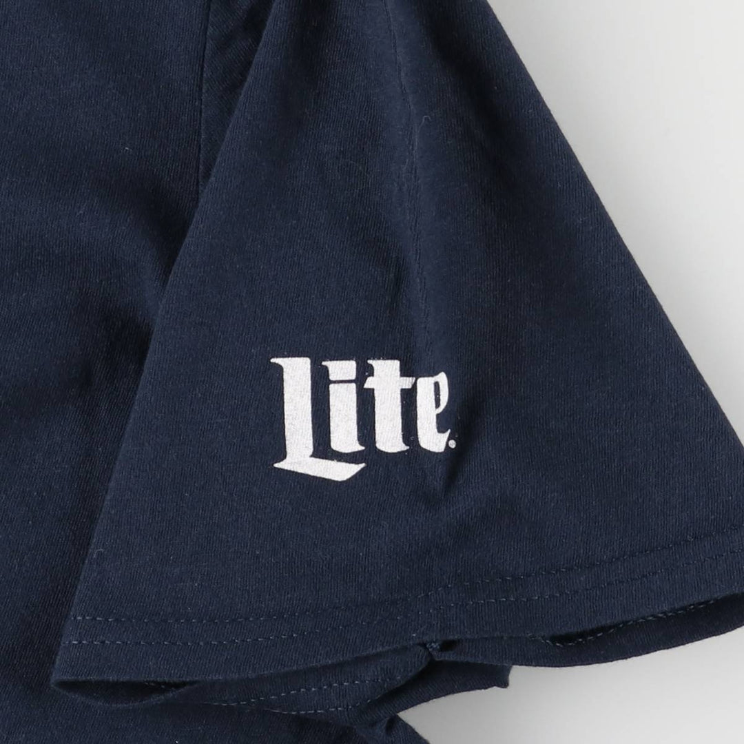 DIST RICT MILLER LITE BEER Miller Lite Beer Advertising T-Shirt Men's XL cotton navy blue type Vintage Second Hand