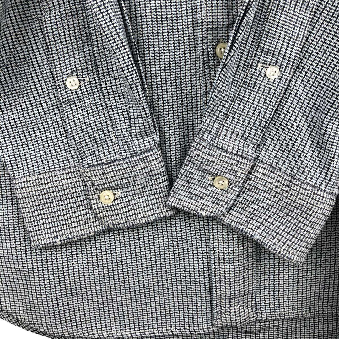 Ralph Lauren BLAIRE all-over print long-sleeved button-down shirt, men's size L cotton Blue type light blue Vintage Second Hand