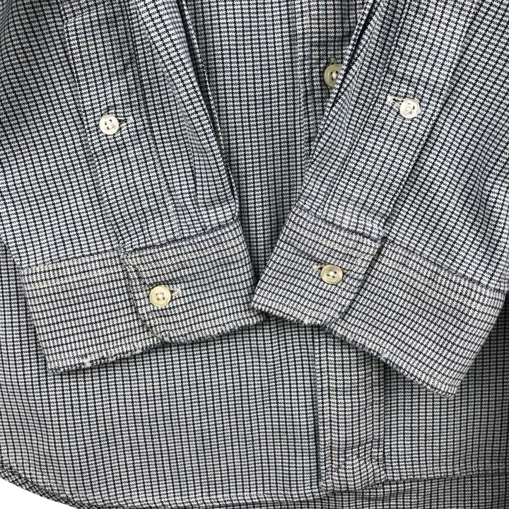 Ralph Lauren BLAIRE all-over print long-sleeved button-down shirt, men's size L cotton Blue type light blue Vintage Second Hand