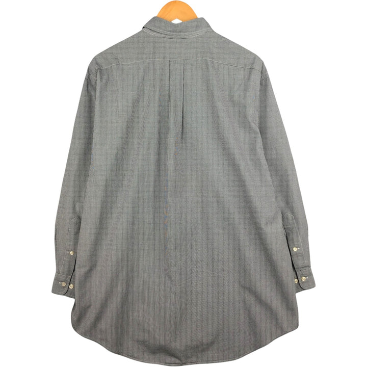Ralph Lauren YARMOUTH Long Sleeve Button-Down Check Shirt, Men's Size L cotton white type Vintage Second Hand