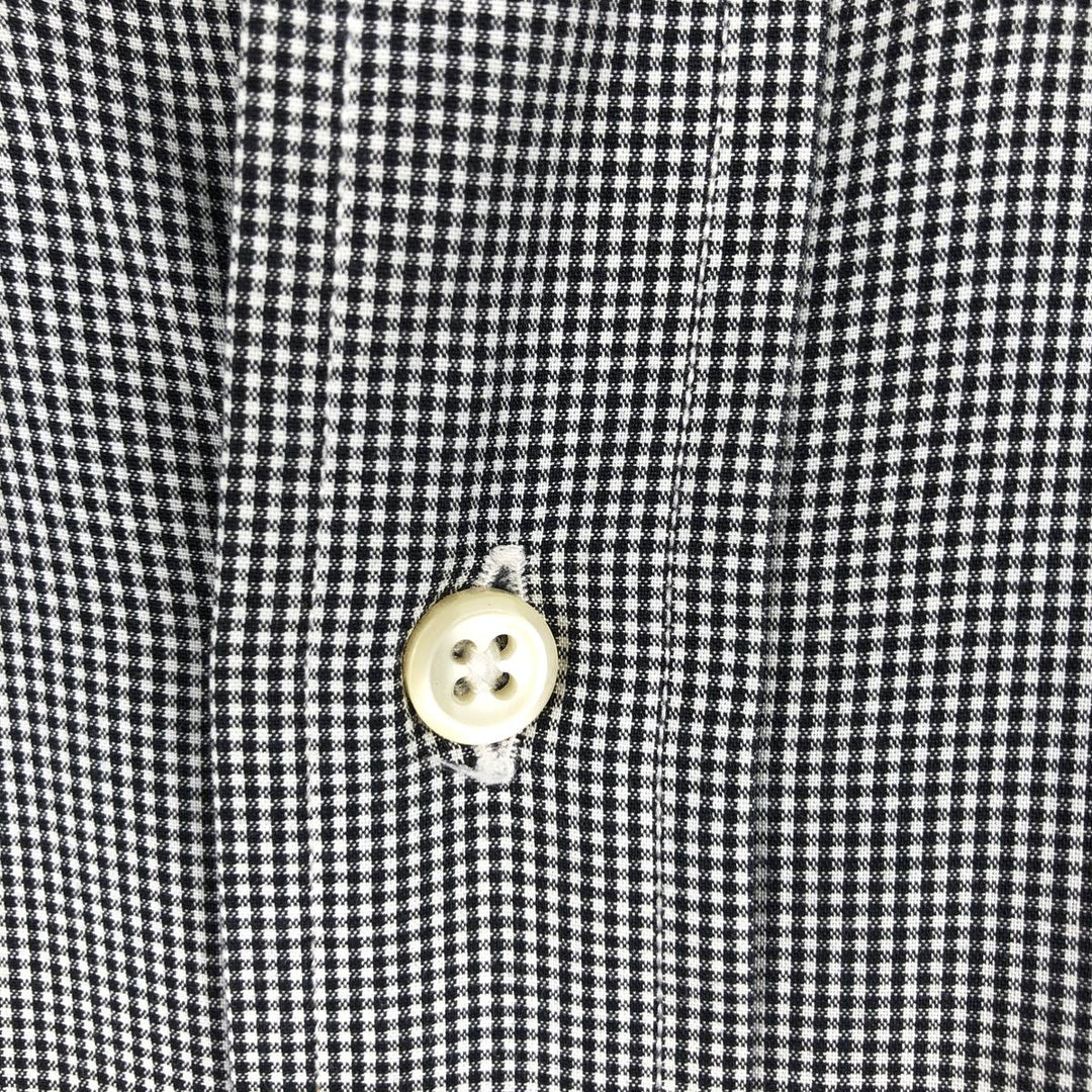 Ralph Lauren YARMOUTH Long Sleeve Button-Down Check Shirt, Men's Size L cotton white type Vintage Second Hand