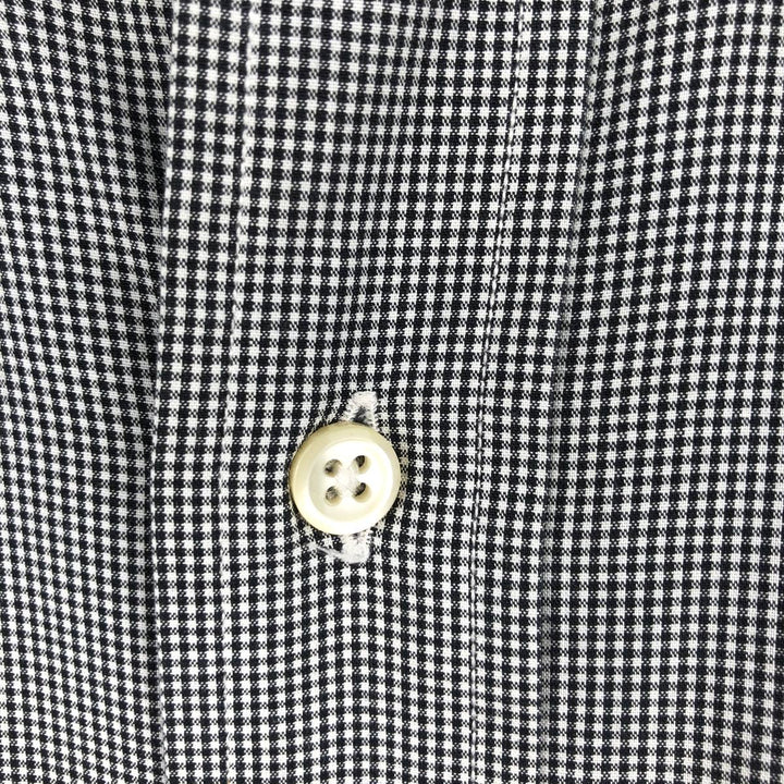 Ralph Lauren YARMOUTH Long Sleeve Button-Down Check Shirt, Men's Size L cotton white type Vintage Second Hand