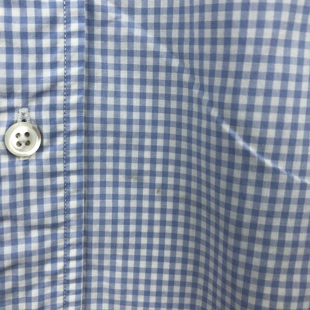 Ralph Lauren Classic Fit Gingham Check Long Sleeve Button-Down Check Shirt, Men's Size XL cotton white type Vintage Second Hand