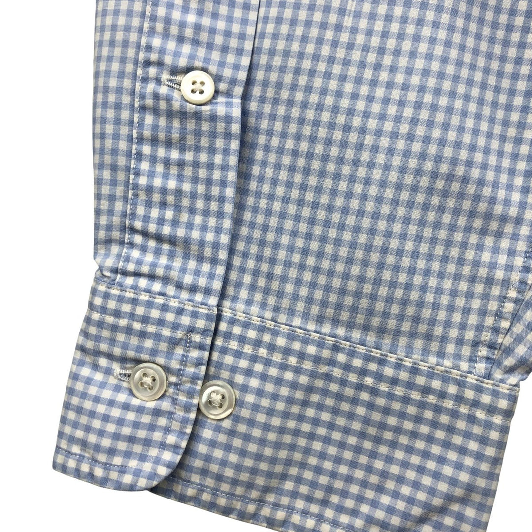 Ralph Lauren Classic Fit Gingham Check Long Sleeve Button-Down Check Shirt, Men's Size XL cotton white type Vintage Second Hand