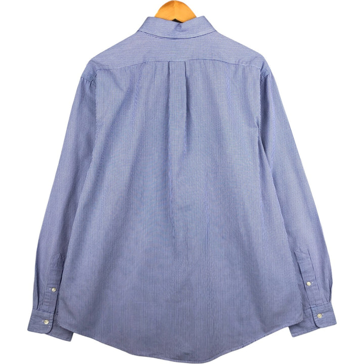 Ralph Lauren CUSTOM FIT long sleeve button down check shirt men's XL size cotton blue type Vintage Second Hand