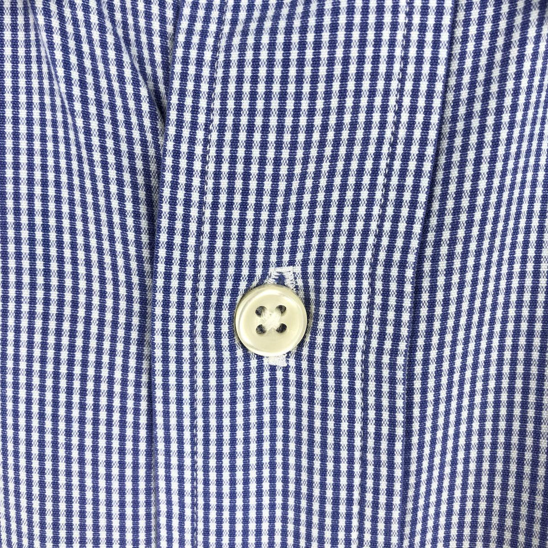 Ralph Lauren CUSTOM FIT long sleeve button down check shirt men's XL size cotton blue type Vintage Second Hand