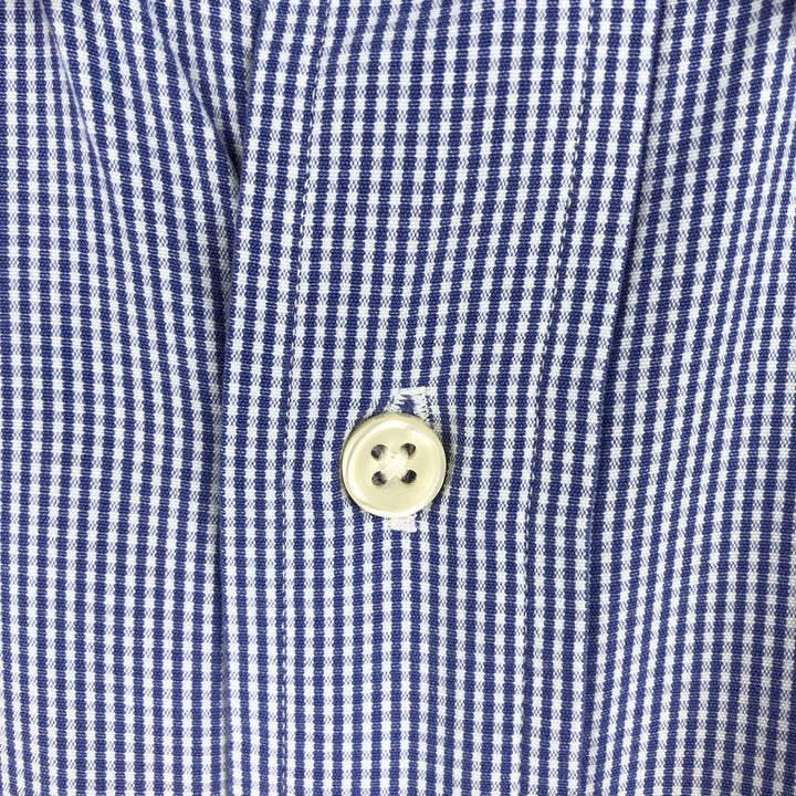 Ralph Lauren CUSTOM FIT long sleeve button down check shirt men's XL size cotton blue type Vintage Second Hand
