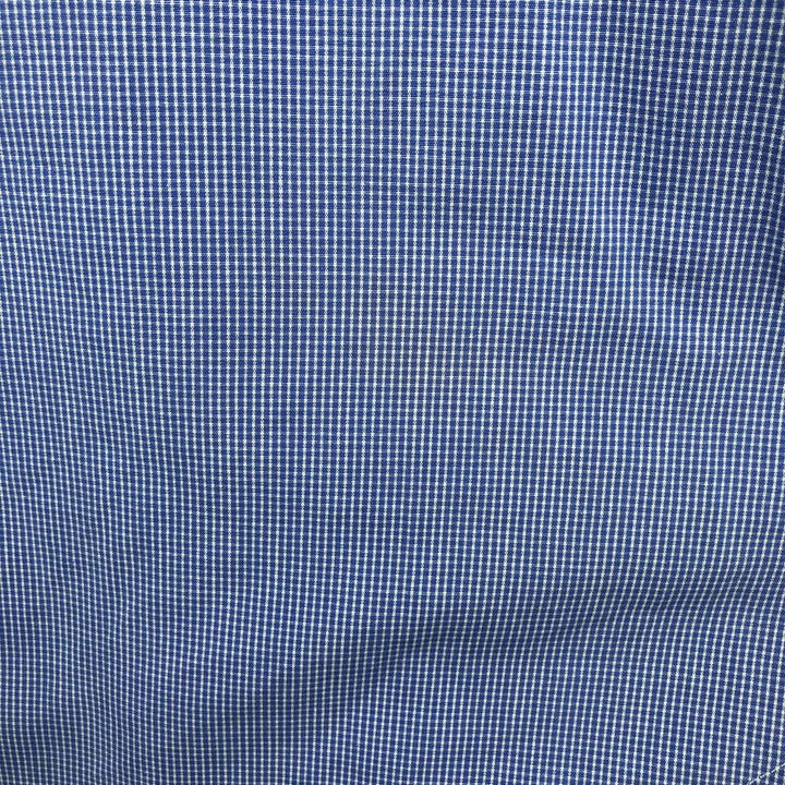 Ralph Lauren Andrew long sleeve cotton check shirt, men's size L cotton blue type Vintage Second Hand