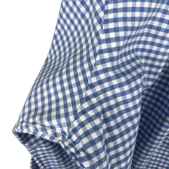 Ralph Lauren Classic Fit Gingham Check Long Sleeve Button-Down Check Shirt, Men's Size L cotton Blue type light blue Vintage Second Hand