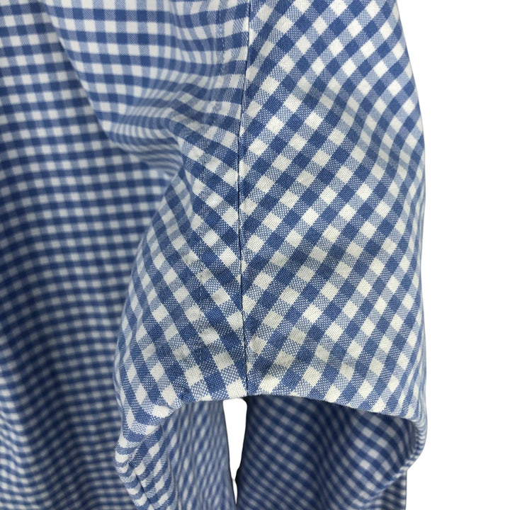 Ralph Lauren Classic Fit Gingham Check Long Sleeve Button-Down Check Shirt, Men's Size L cotton Blue type light blue Vintage Second Hand
