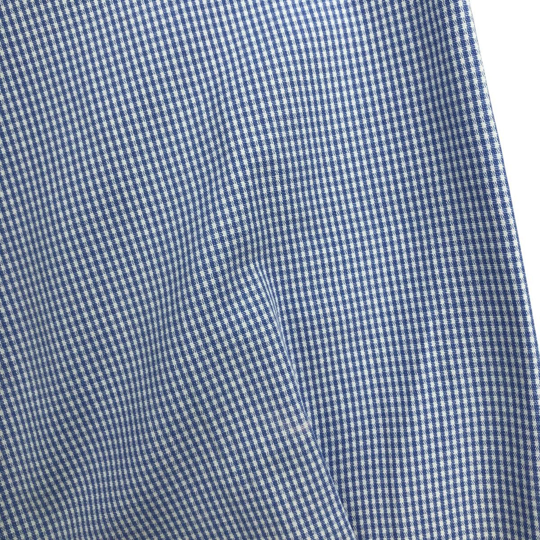 Ralph Lauren BLAKE long sleeve button down check shirt, men's size M cotton Blue type light blue Vintage Second Hand