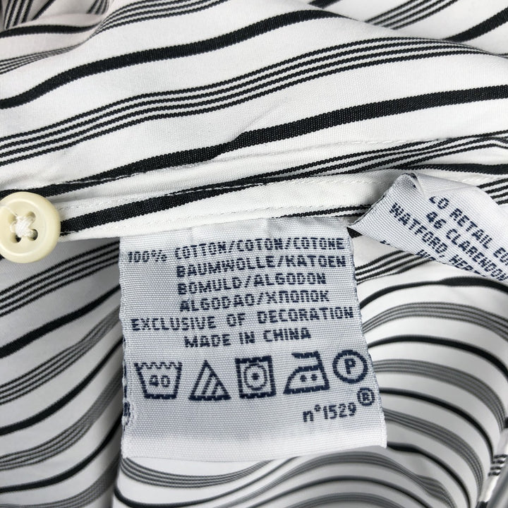 Ralph Lauren CUSTOM FIT long sleeve button down striped shirt men's size M cotton white type Vintage Second Hand
