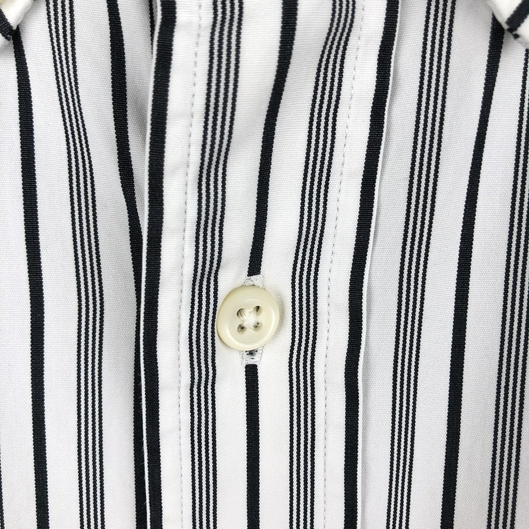 Ralph Lauren CUSTOM FIT long sleeve button down striped shirt men's size M cotton white type Vintage Second Hand