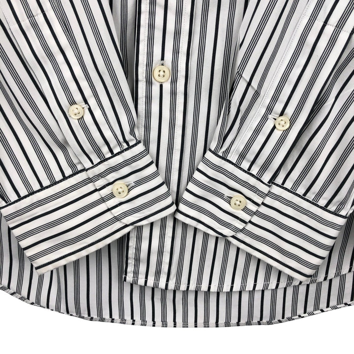 Ralph Lauren CUSTOM FIT long sleeve button down striped shirt men's size M cotton white type Vintage Second Hand