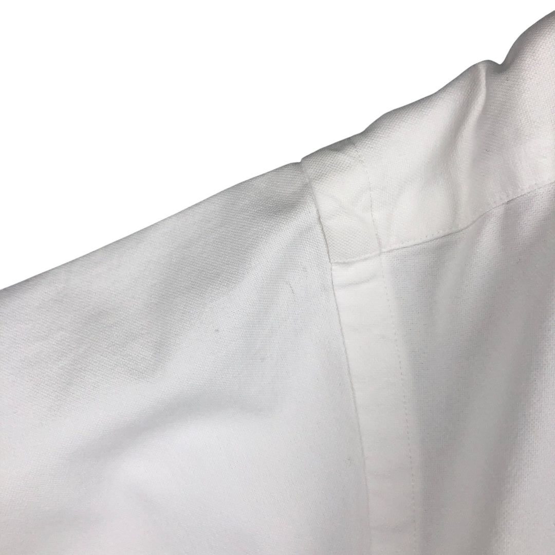 Ralph Lauren BIG SHIRT Long sleeve button down shirt Men's size L cotton white type Vintage Second Hand