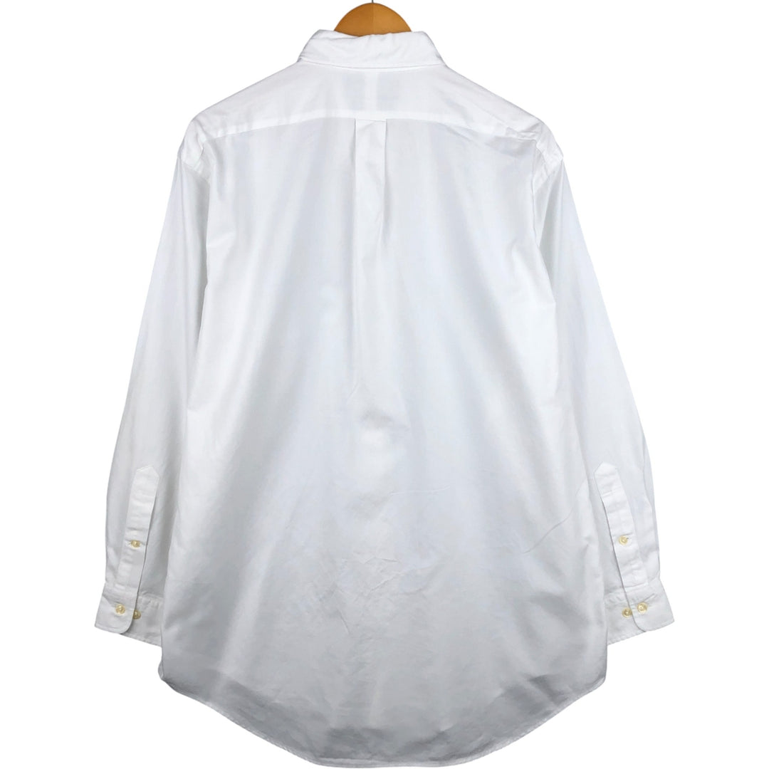 Ralph Lauren YARMOUTH long sleeve button down shirt, men's size M cotton white type Vintage Second Hand