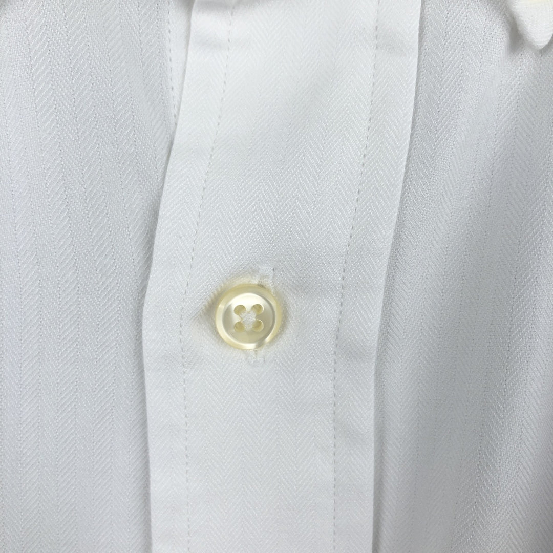 Ralph Lauren YARMOUTH long sleeve button down shirt, men's size M cotton white type Vintage Second Hand