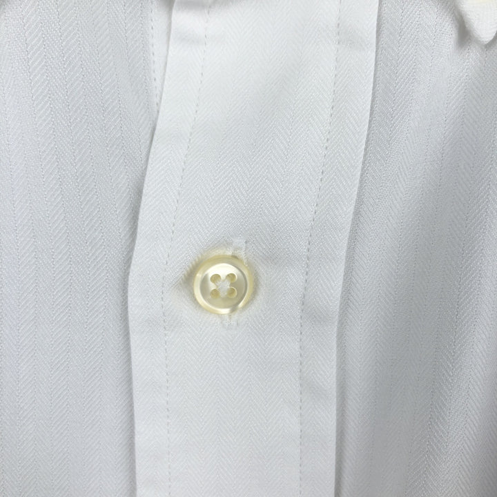 Ralph Lauren YARMOUTH long sleeve button down shirt, men's size M cotton white type Vintage Second Hand