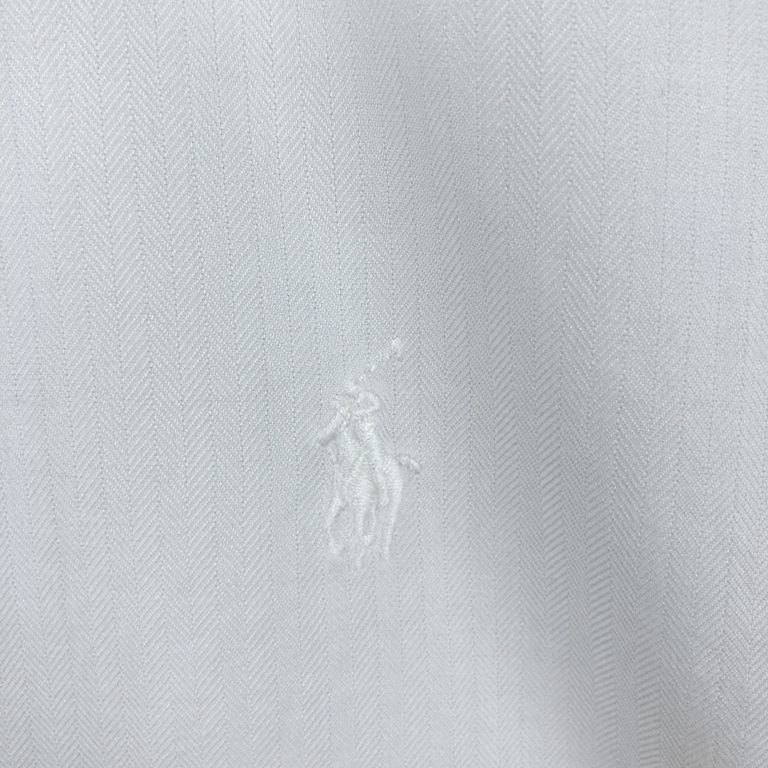 Ralph Lauren YARMOUTH long sleeve button down shirt, men's size M cotton white type Vintage Second Hand