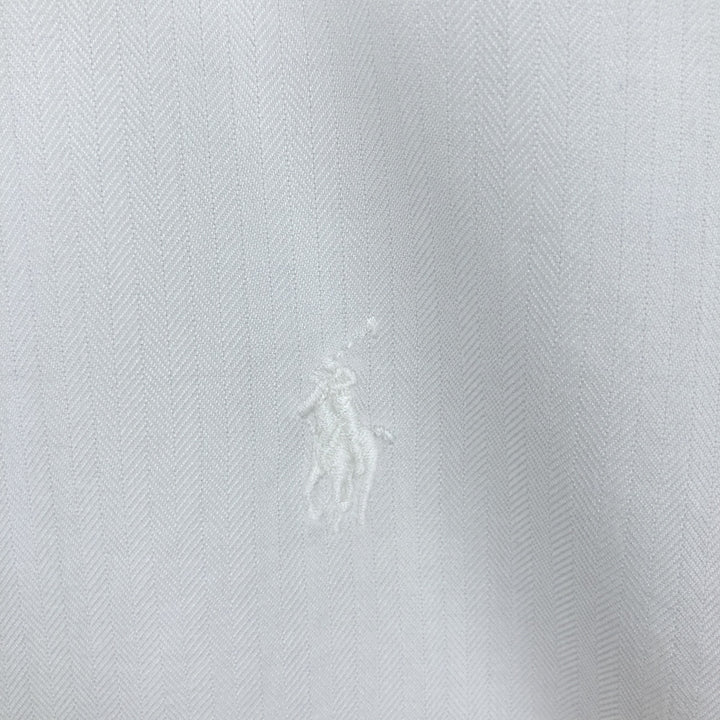 Ralph Lauren YARMOUTH long sleeve button down shirt, men's size M cotton white type Vintage Second Hand