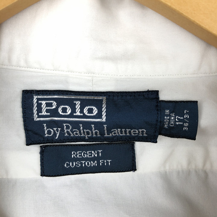 Ralph Lauren REGEND CUSTOM FIT wide collar long sleeve cotton shirt, men's XL cotton white type Vintage Second Hand