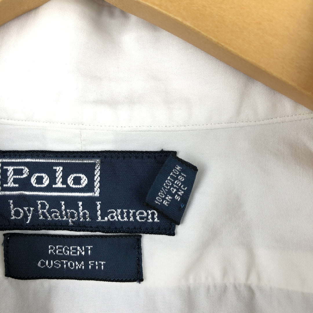 Ralph Lauren REGEND CUSTOM FIT wide collar long sleeve cotton shirt, men's XL cotton white type Vintage Second Hand