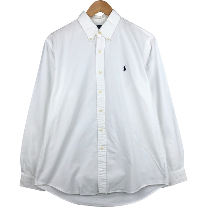 Ralph Lauren CUSTOM FIT long sleeve button down shirt, men's size L cotton white type Vintage Second Hand