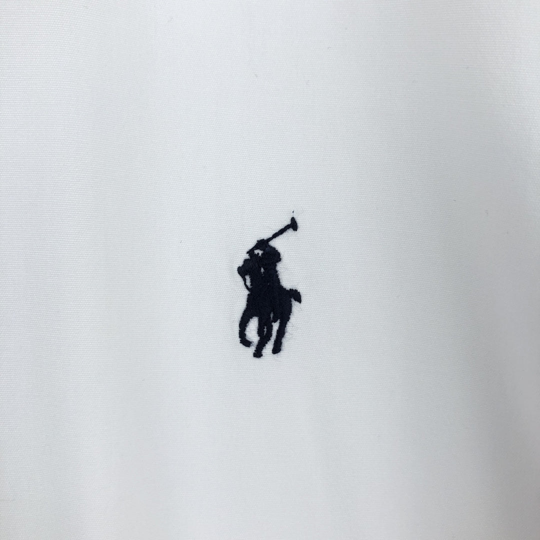 Ralph Lauren CUSTOM FIT long sleeve button down shirt, men's size L cotton white type Vintage Second Hand