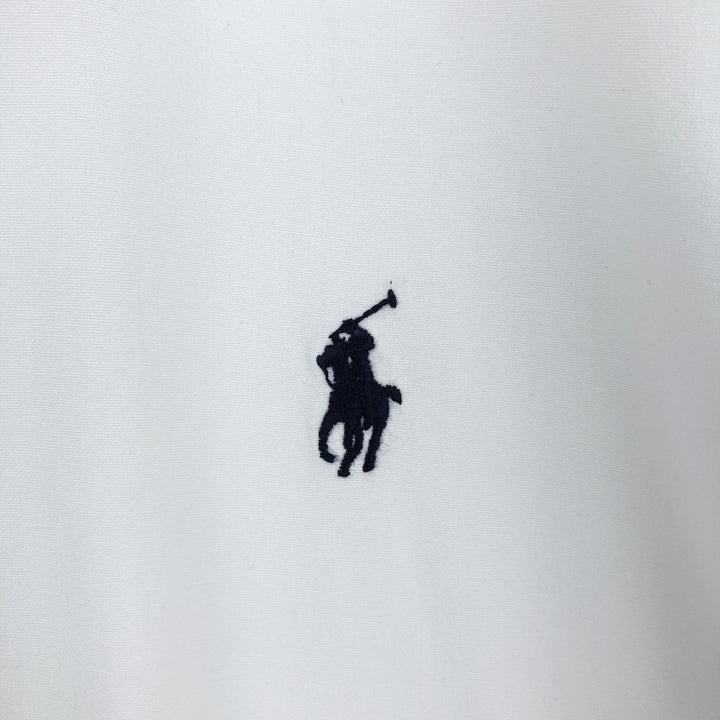 Ralph Lauren CUSTOM FIT long sleeve button down shirt, men's size L cotton white type Vintage Second Hand