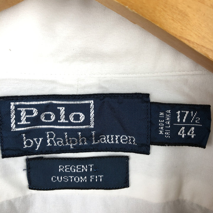 Ralph Lauren REGEND CUSTOM FIT Wide Collar Long Sleeve Cotton Shirt with Cuffs, Men's XL cotton white type Vintage Second Hand