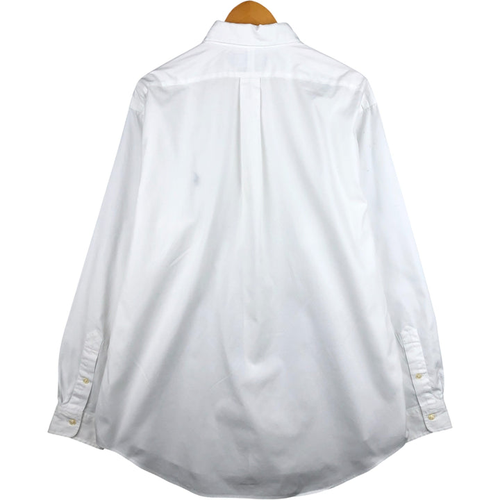 Ralph Lauren YARMOUTH long sleeve button down shirt, men's size L cotton white type Vintage Second Hand