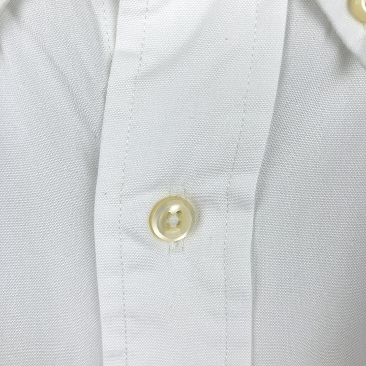 Ralph Lauren YARMOUTH long sleeve button down shirt, men's size L cotton white type Vintage Second Hand