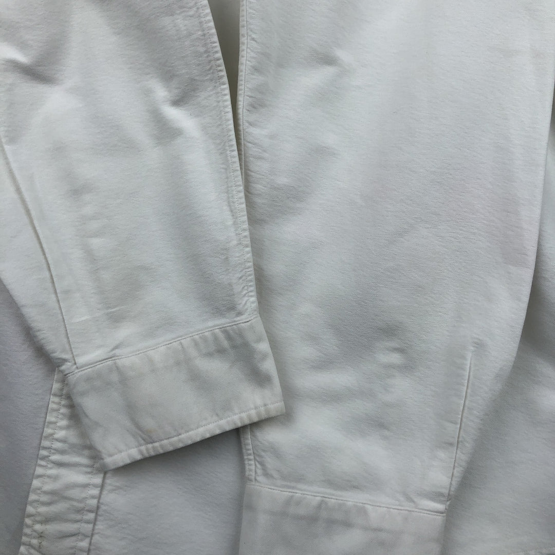 Ralph Lauren CUSTOM FIT long sleeve button down shirt, men's size L cotton white type Vintage Second Hand