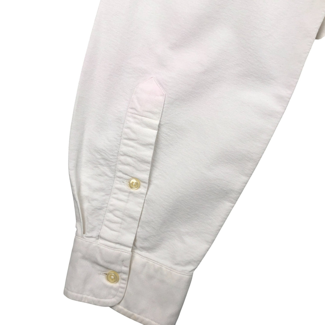 Ralph Lauren CUSTOM FIT long sleeve button down shirt, men's size L cotton white type Vintage Second Hand