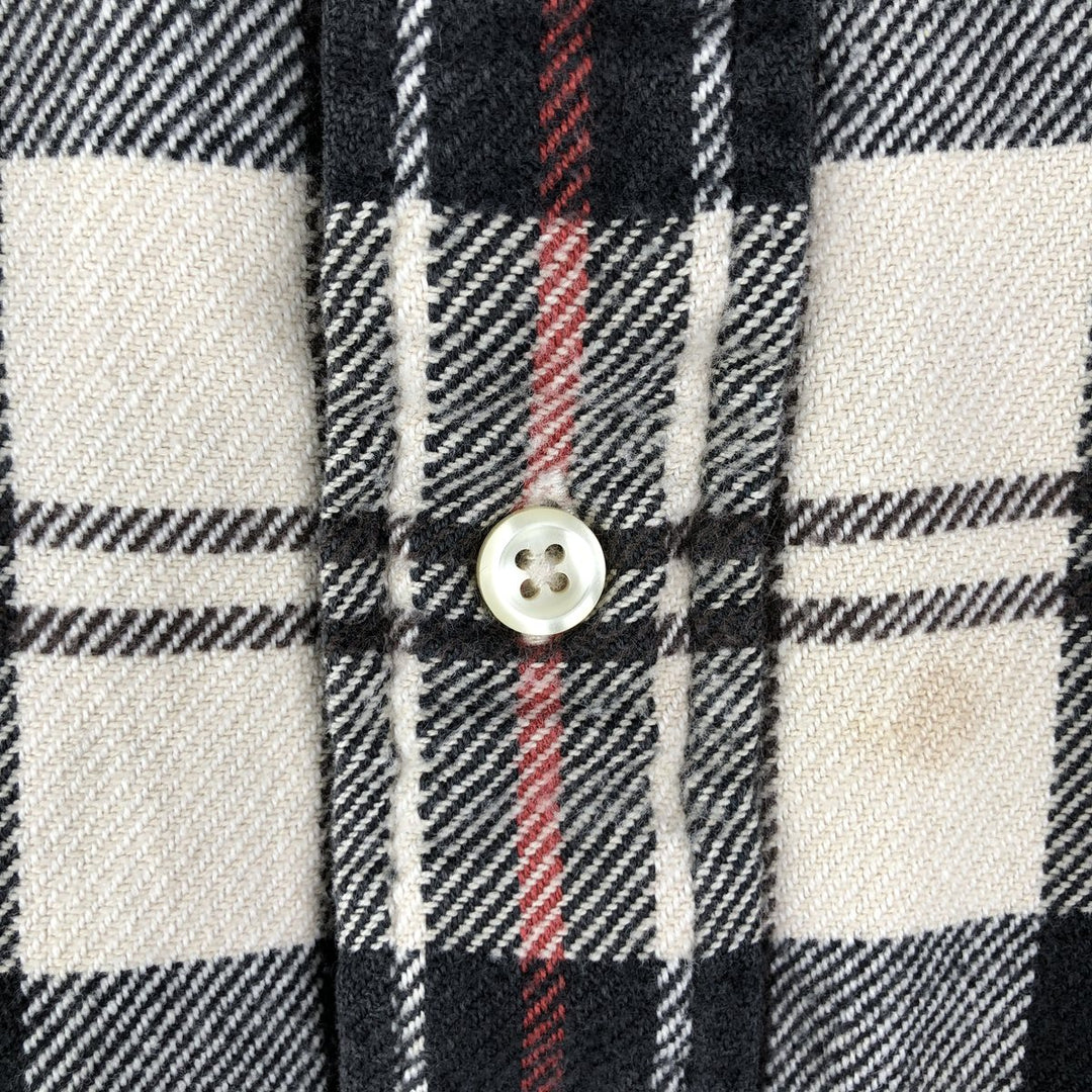 Ralph Lauren BLAIRE long sleeve button down flannel check shirt men's size L cotton black type Vintage Second Hand