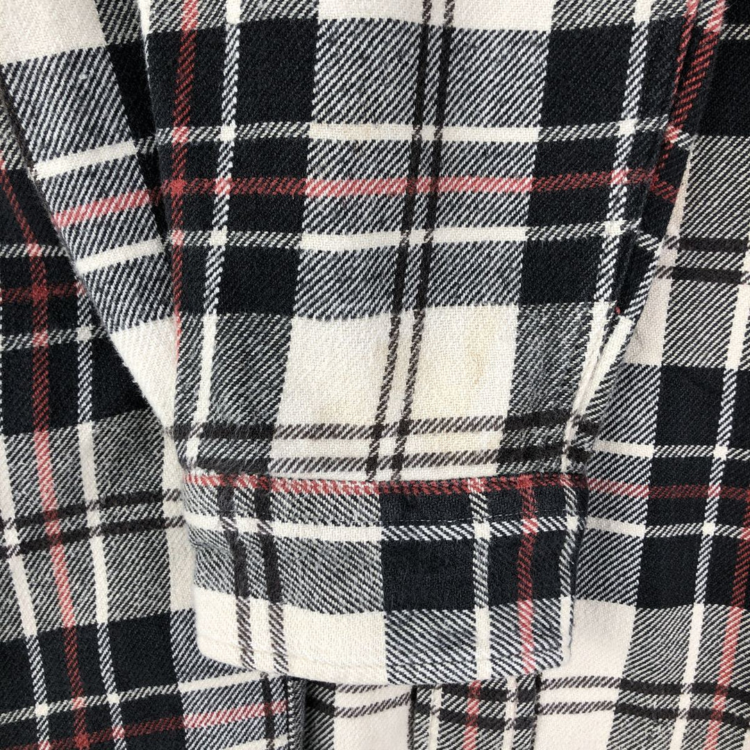 Ralph Lauren BLAIRE long sleeve button down flannel check shirt men's size L cotton black type Vintage Second Hand