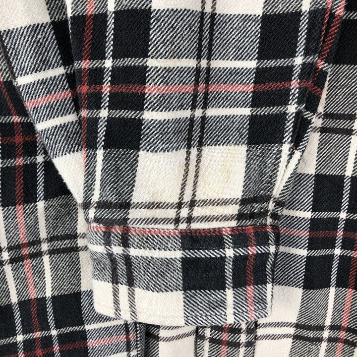 Ralph Lauren BLAIRE long sleeve button down flannel check shirt men's size L cotton black type Vintage Second Hand