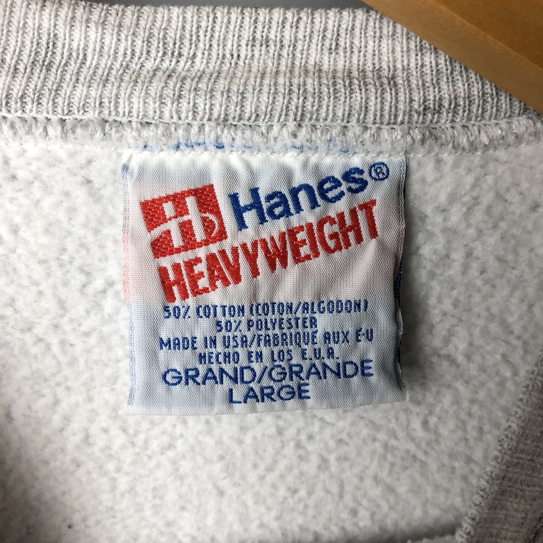 Vintage 90'S Hanes Heavyweight Mickey Mouse Sweatshirt, Made in USA, Men's Size Large cotton white type Vintage Second Hand