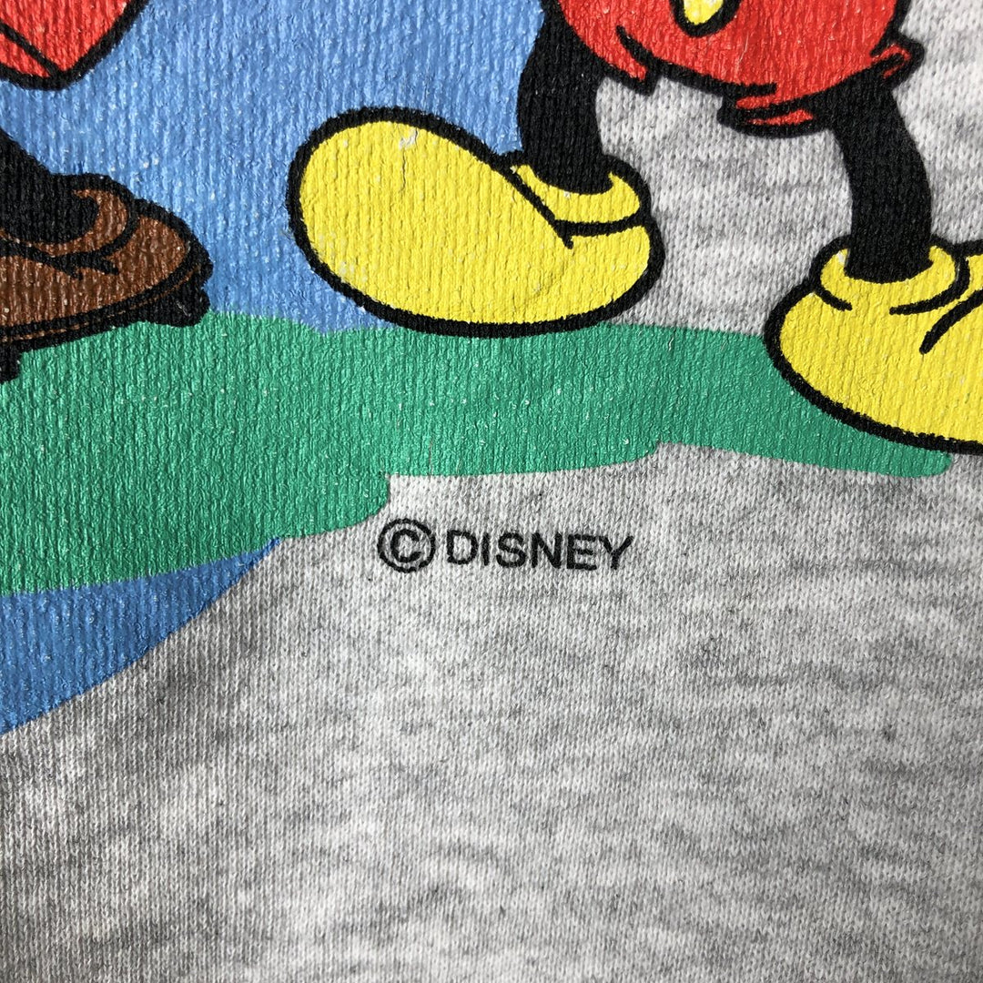 Vintage 90'S Hanes Heavyweight Mickey Mouse Sweatshirt, Made in USA, Men's Size Large cotton white type Vintage Second Hand