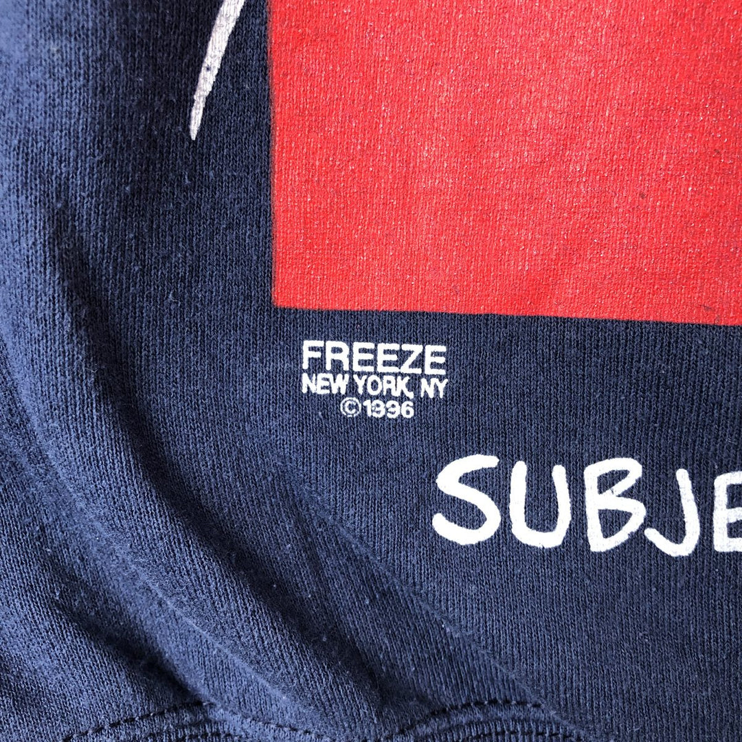 90'S Fruit of the Loom character sweatshirt, men's size L, vintage cotton navy blue type Vintage Second Hand