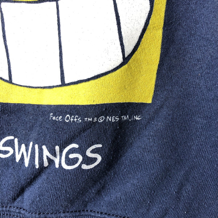90'S Fruit of the Loom character sweatshirt, men's size L, vintage cotton navy blue type Vintage Second Hand