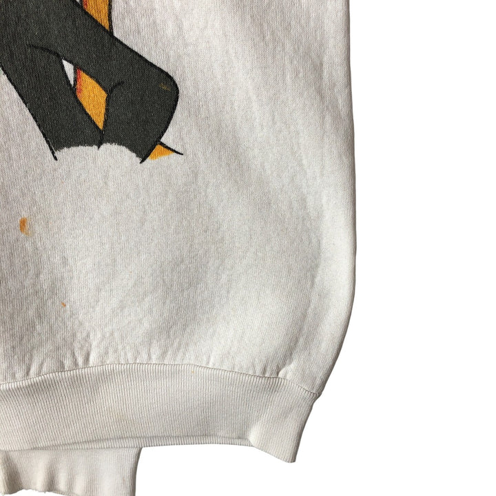 90'S Jerry Leigh Looney Tunes Large Print Character Sweatshirt, Men's Size L unclear white type Vintage Second Hand