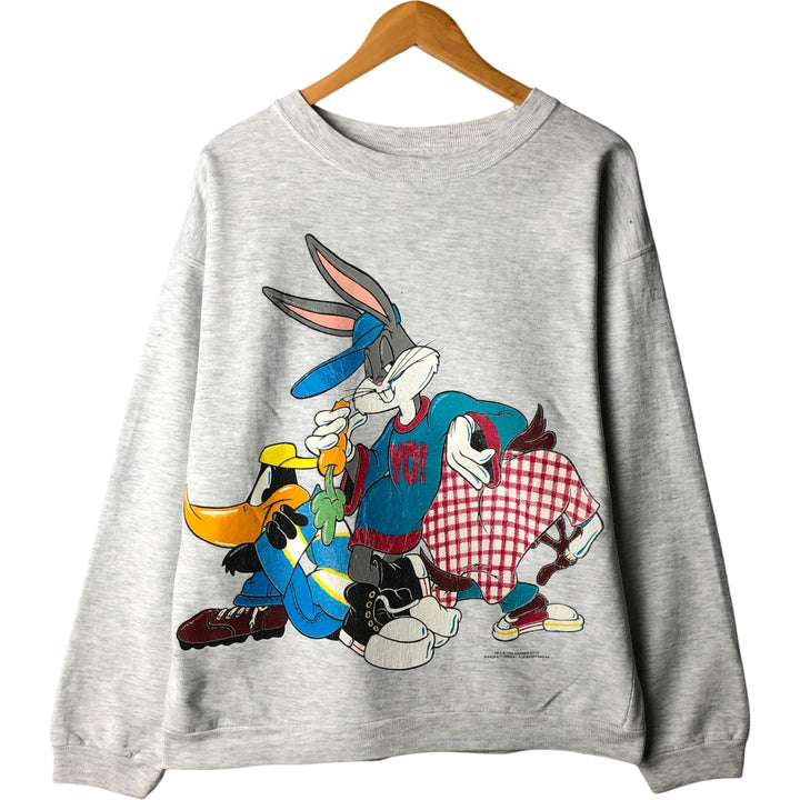 90'S Looney Tunes Bugs Bunny Character Sweatshirt, Men's, Size XL, Vintage unclear gray type Vintage Second Hand