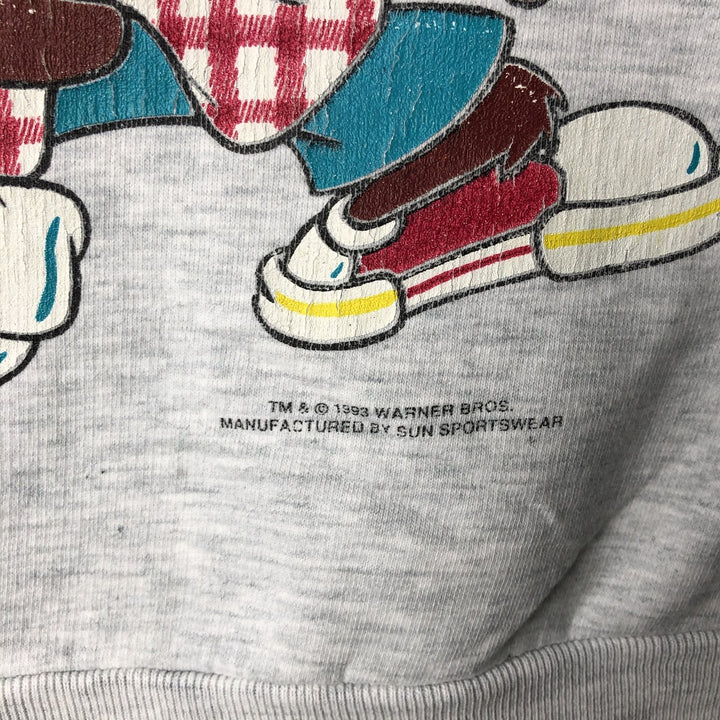 90'S Looney Tunes Bugs Bunny Character Sweatshirt, Men's, Size XL, Vintage unclear gray type Vintage Second Hand