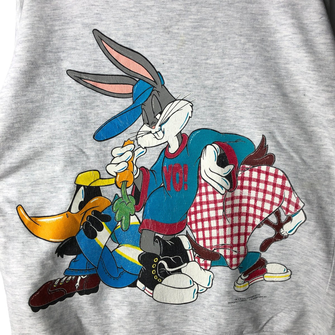 90'S Looney Tunes Bugs Bunny Character Sweatshirt, Men's, Size XL, Vintage unclear gray type Vintage Second Hand