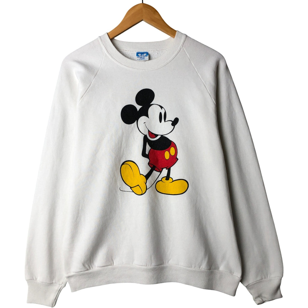 Vintage 1980'S Disney Mickey Mouse character sweatshirt, made in the USA, men's size XL polyester white type Vintage Second Hand