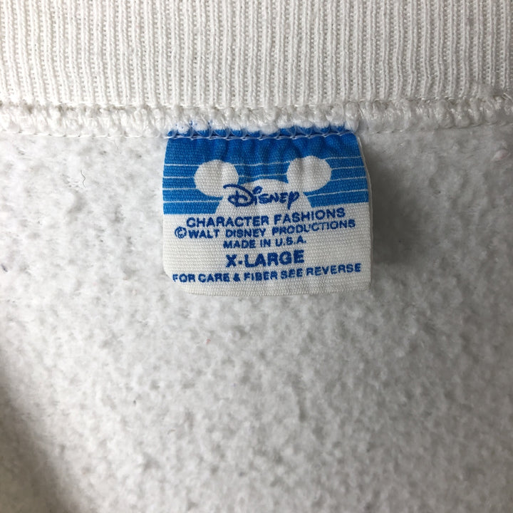 Vintage 1980'S Disney Mickey Mouse character sweatshirt, made in the USA, men's size XL polyester white type Vintage Second Hand