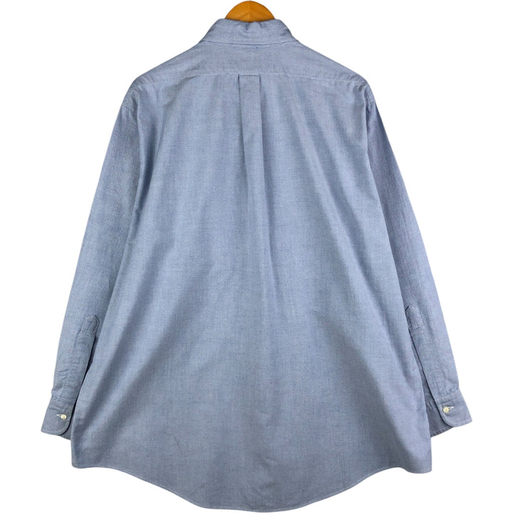 80s-90'S Brooks Brothers Est.1818 Long Sleeve Button Down Shirt Made in USA Men's XL Vintage Supima Cotton navy blue type Vintage Second Hand