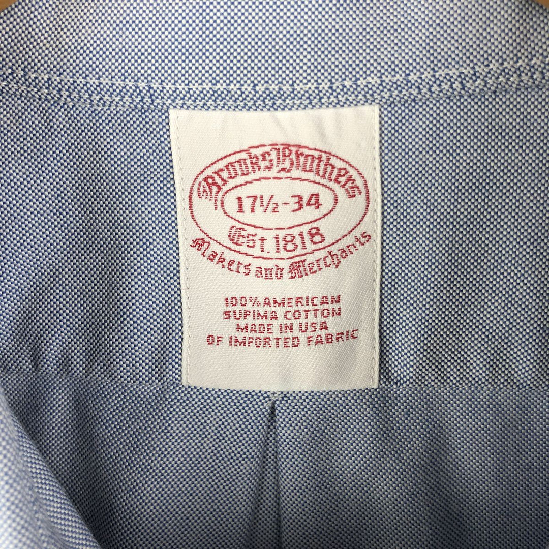 80s-90'S Brooks Brothers Est.1818 Long Sleeve Button Down Shirt Made in USA Men's XL Vintage Supima Cotton navy blue type Vintage Second Hand